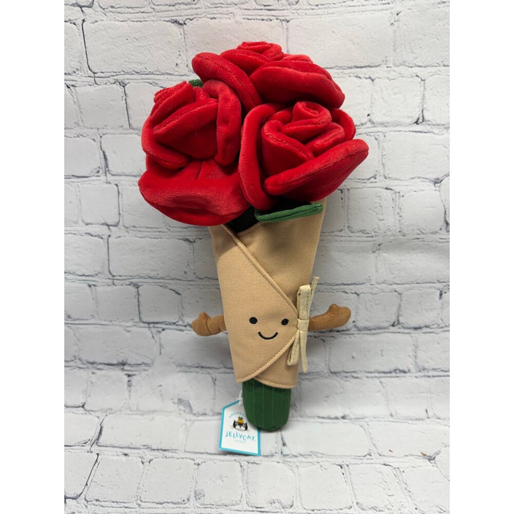 Jellycat Amuseables Florist Valentines Rose Bouquet BNWT